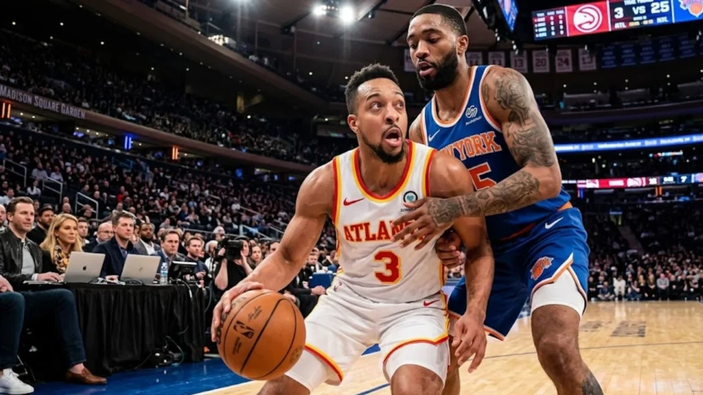 Knicks vs Hawks match score and stats