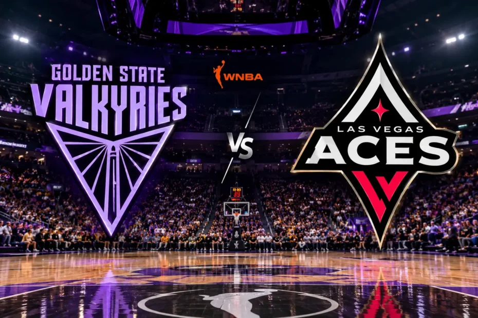 Golden State Valkyries vs Las Vegas Aces in a WNBA arena matchup